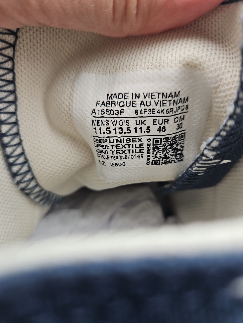 Converse High-Top Star Canvas Sneakers - Navy & White - Picture 8 of 8